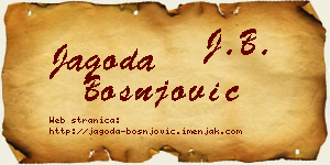 Jagoda Bošnjović vizit kartica